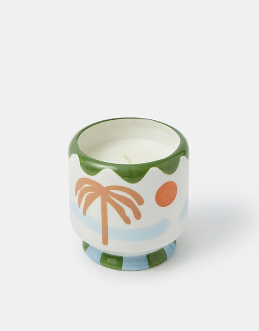 Palm Tree Ceramic Candle - Lush Palms