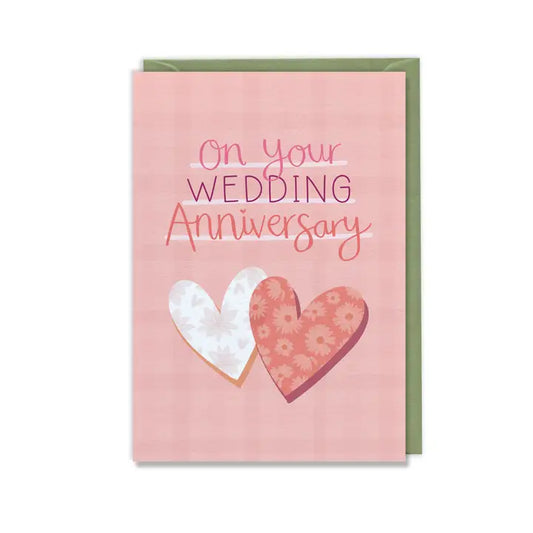 Wedding Anniversary - Two For Joy Illustration Card