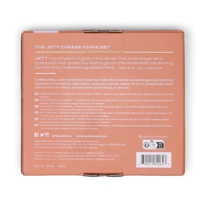 Gold Stainless Steel Cheese Knives