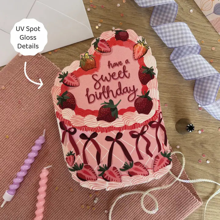 Sweet Birthday Birthday Cake - Two For Joy Illustration Card