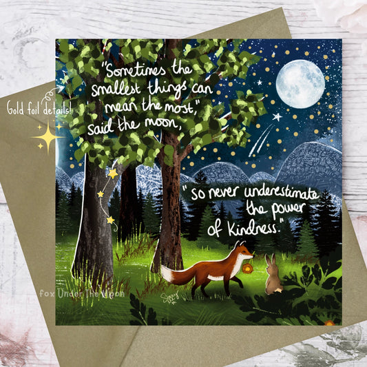 The Smallest Things - Fox Under The Moon Card