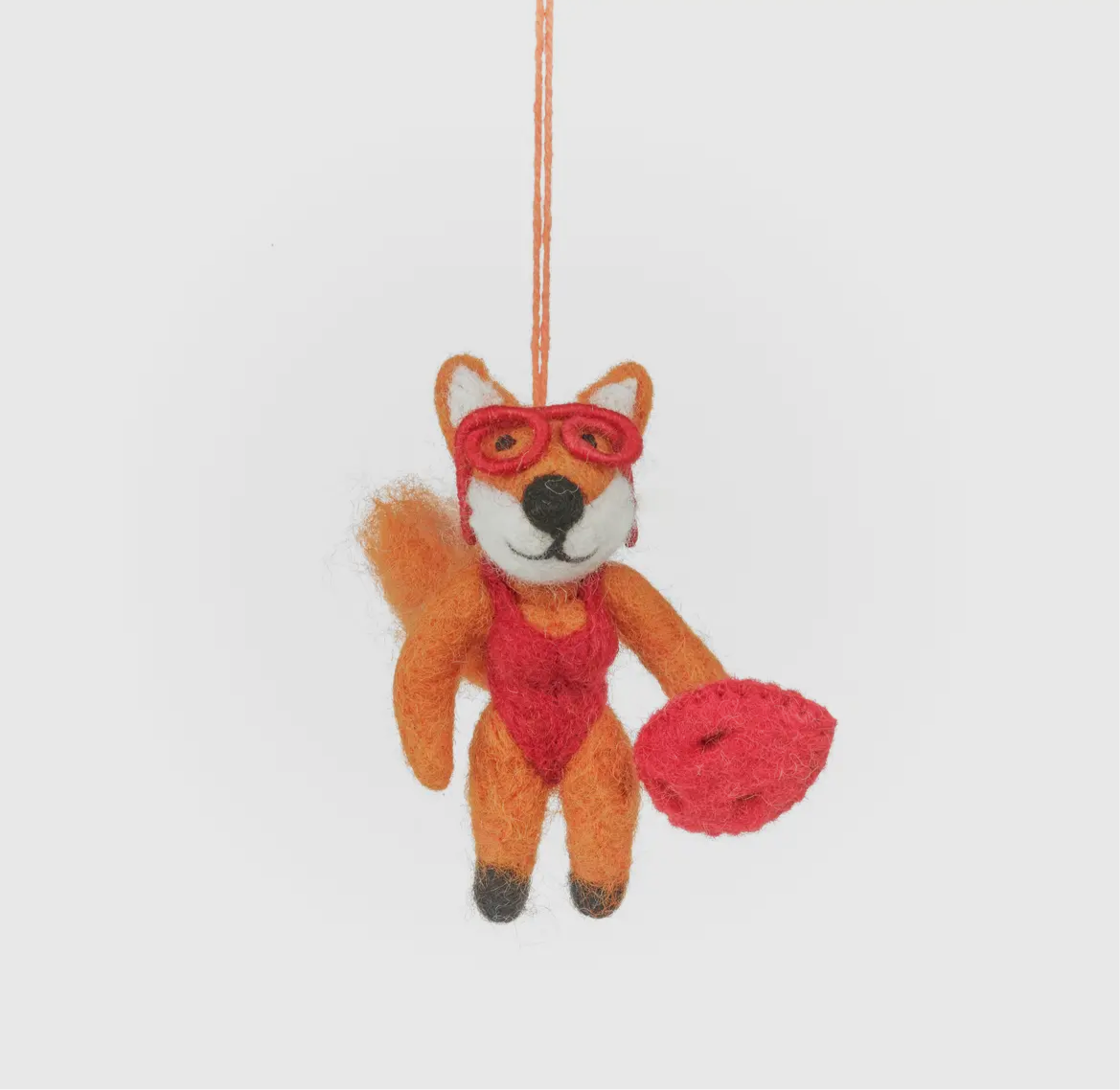 Handmade Baywatch Fox Christmas Decoration