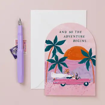 adventures wedding card