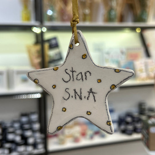Star Teacher & SNA Ornament - Cora Cummins