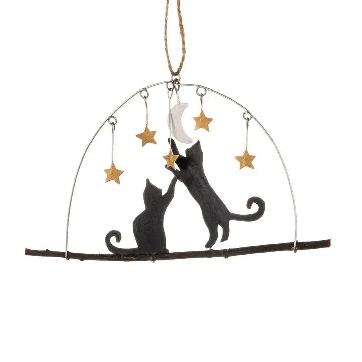 Cats Playing With Moon Ornament
