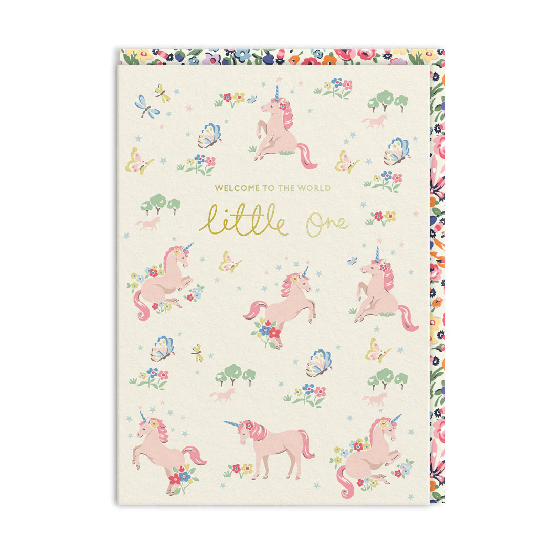 Welcome To The World Little One (Unicorns) - Ohh Deer Card