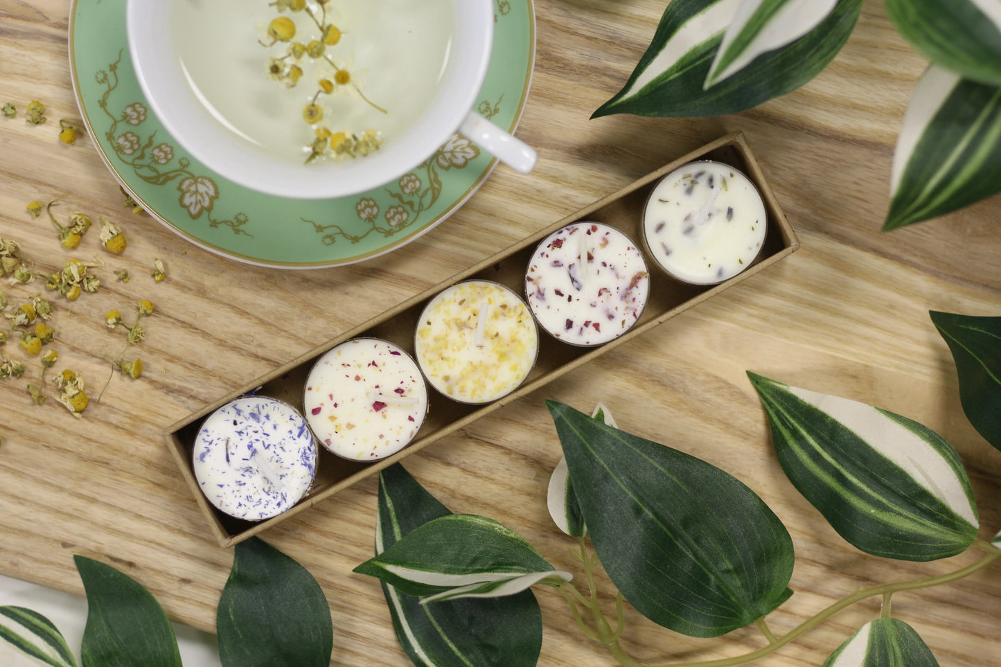 Set of 5 Essential Oil Soy Tealights