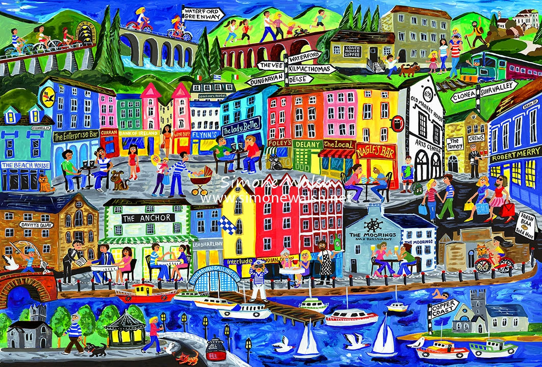 Loving Dungarvan & the Waterford Greenway Mounted Print - Simone Walsh