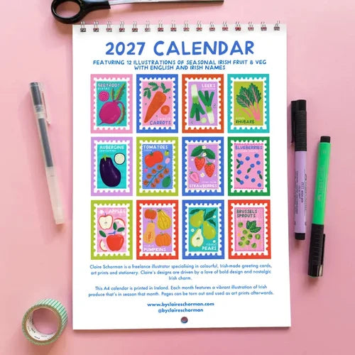 2027 seasonal Irish fruit & veg calendar
