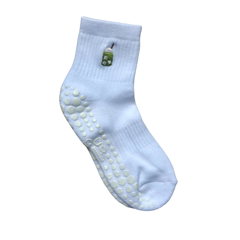 Glide Matcha Grip Socks