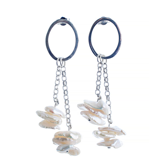 Pebble Pearl Earrings