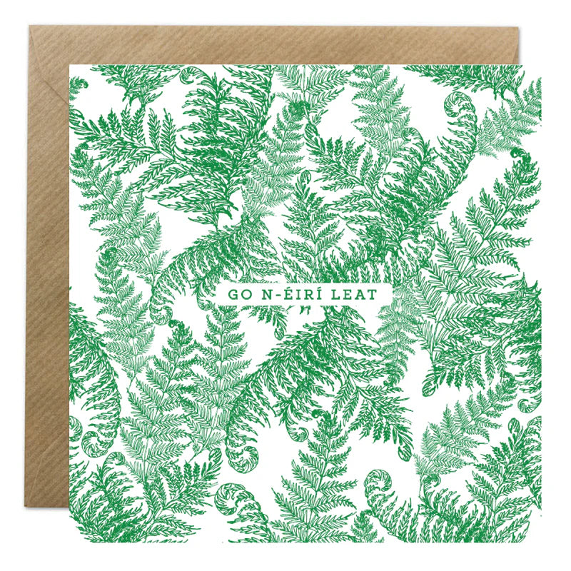 Go N-Éirí Leat Leaves - Bold Bunny Card