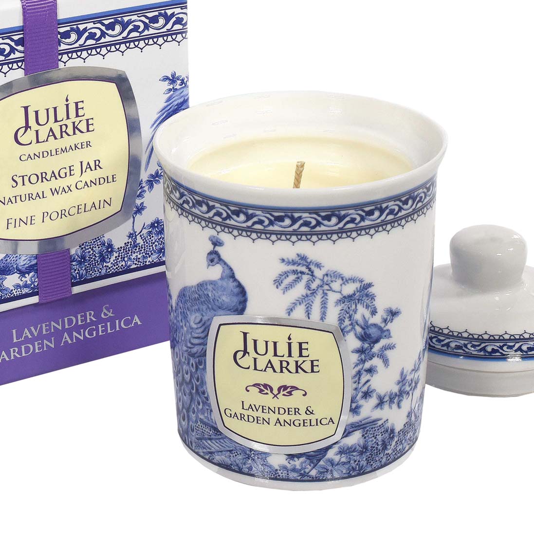 Lavender & Garden Angelica Peacock Candle