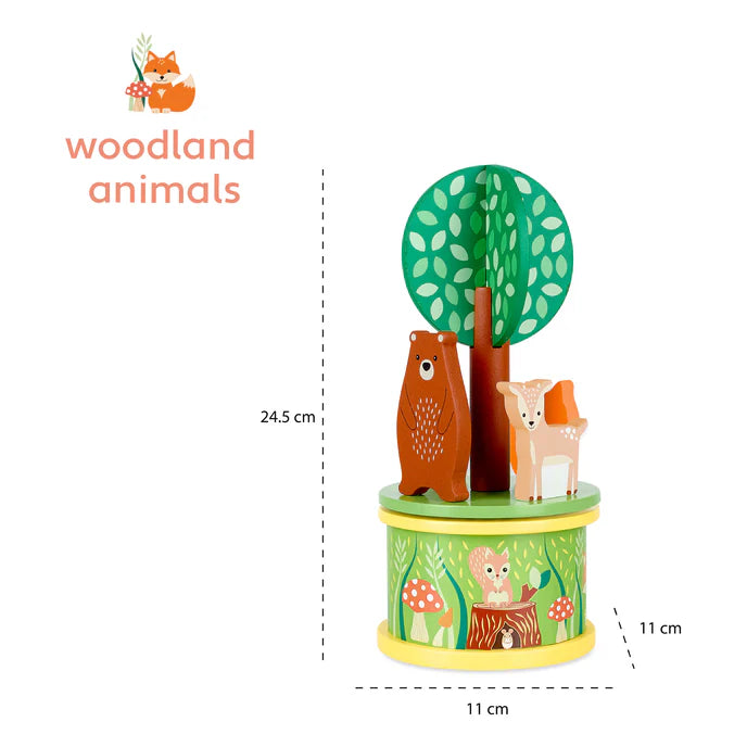Woodland Wooden Musical Carousel