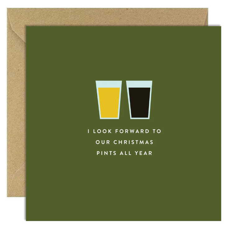 Christmas Pints - Bold Bunny Card