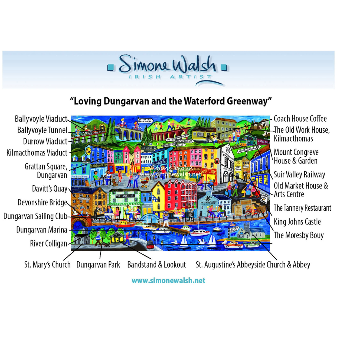 Loving Dungarvan & the Waterford Greenway Framed Print - Simone Walsh