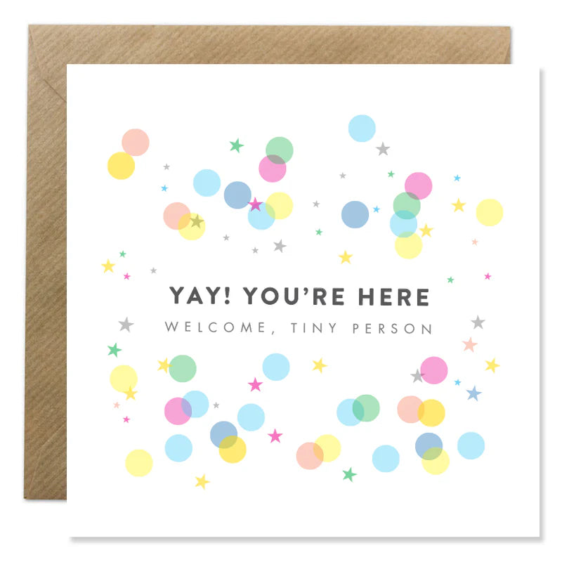 Welcome Tiny Person - Bold Bunny Card
