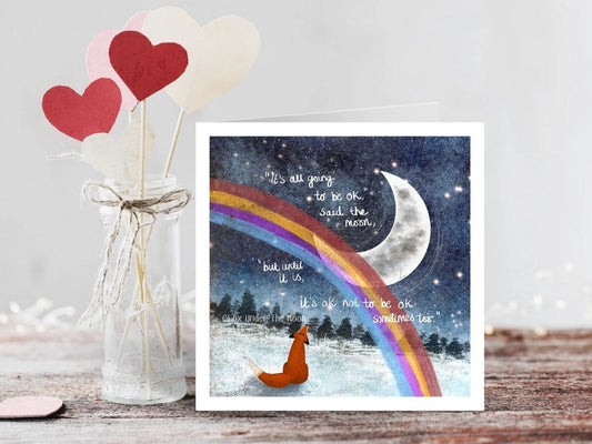 It’s All Going To Be OK - Fox Under The Moon Card