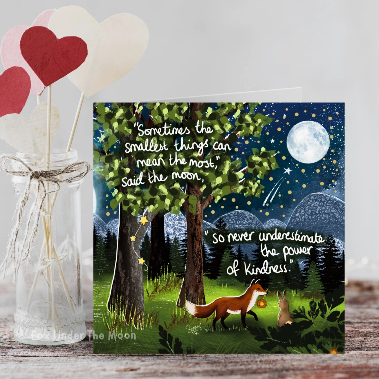 The Smallest Things - Fox Under The Moon Card