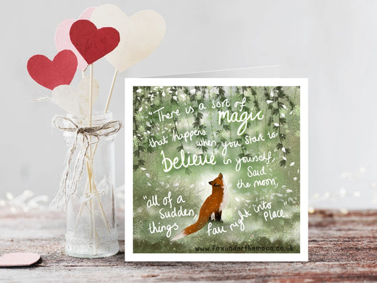 Things Fall Into Place - Fox Under The Moon Card