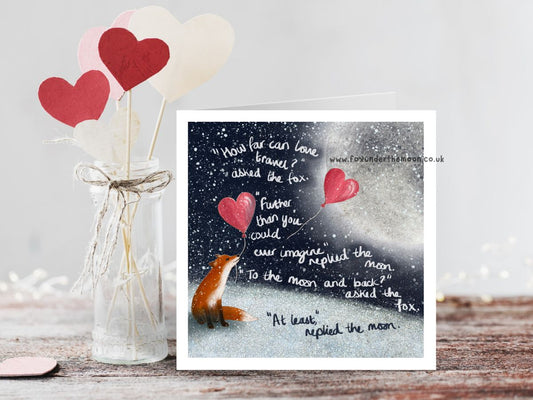 How Far Can Love Travel - Fox Under The Moon Card