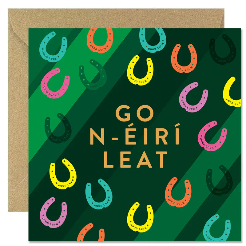 Go N-Éirí Leat Horseshoe - Bold Bunny Card