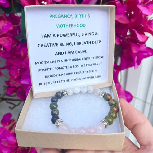 thumbnail image 2 of Healthy Pregnancy Crystal Bracelet Mom To Be Pregnancy Support Gift Fertility Crystals Jewelry Spiritual Bracelet (HEALTHY PREGNANCY Bracelet Ca 2 of 9