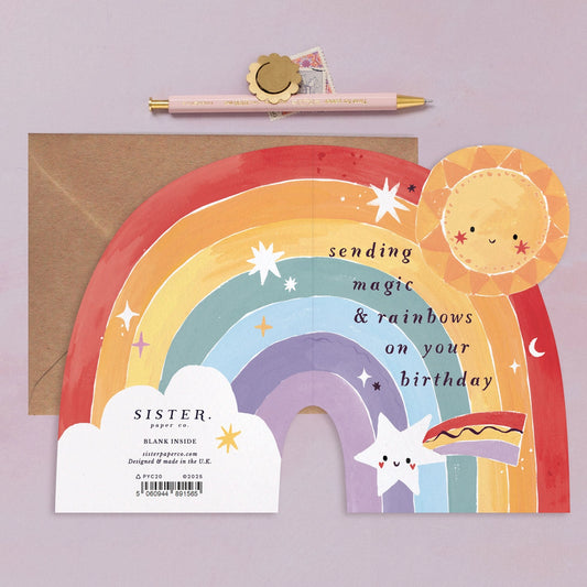 Kids Rainbow Birthday Card