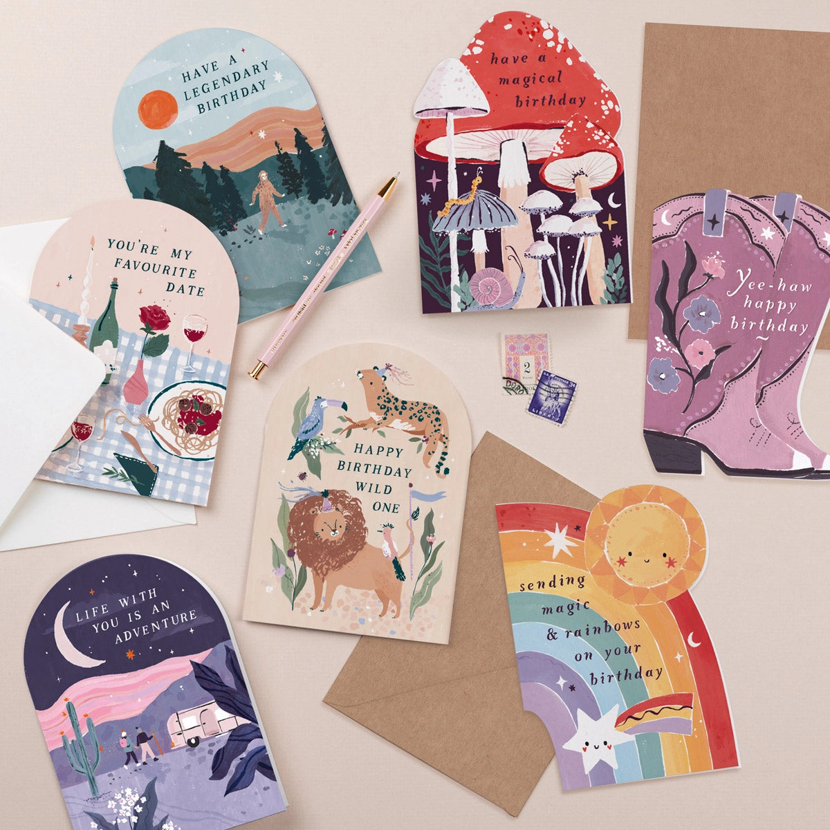 Kids Rainbow Birthday Card