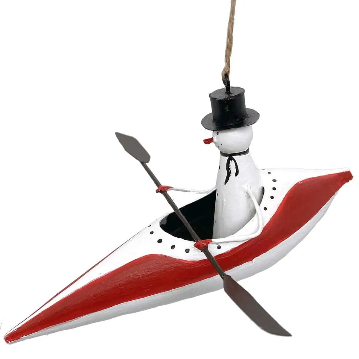Snowman in Kayak