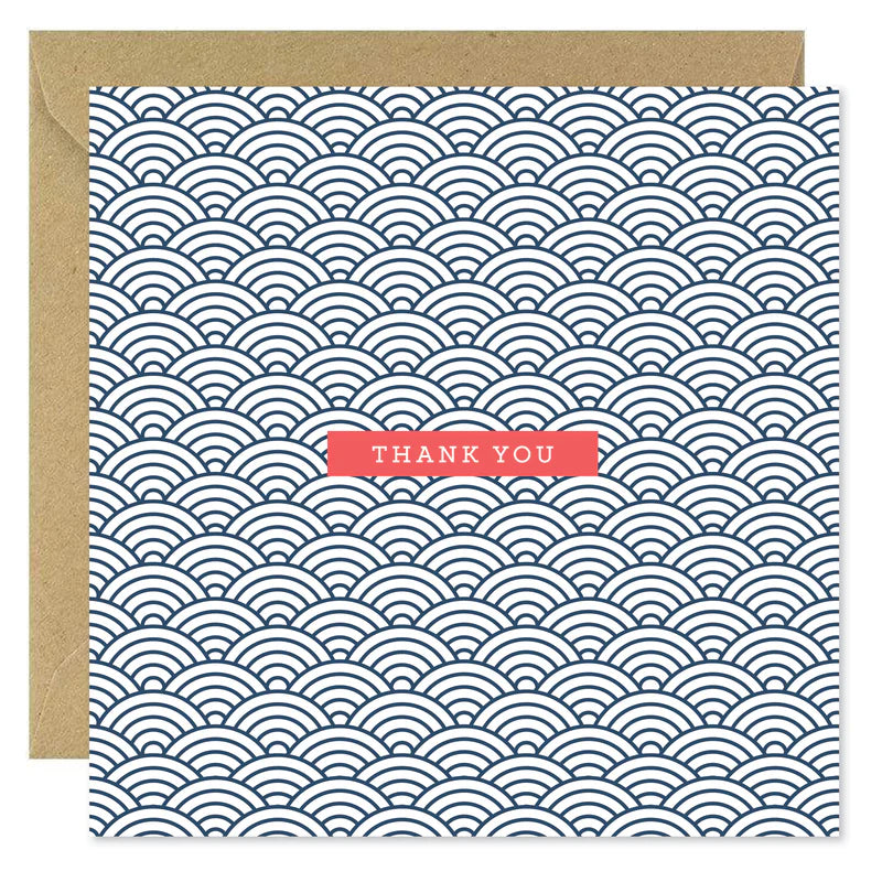 Thank You Navy - Bold Bunny Card