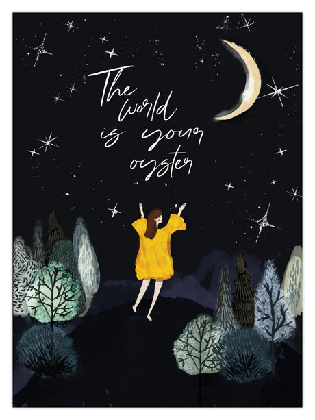 The World Is Your Oyster Moon 8x6 Print