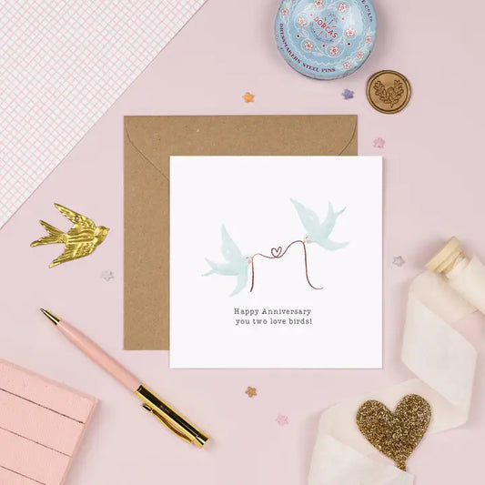 Love Birds - Pickled Pom Pom Card