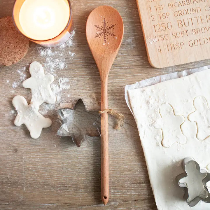 Snowflake Wooden Spoon + Cookie Cutter