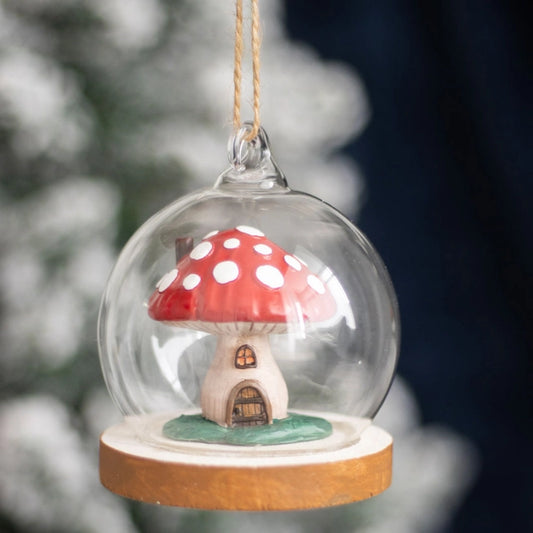 Mushroom Glass Dome Decoration