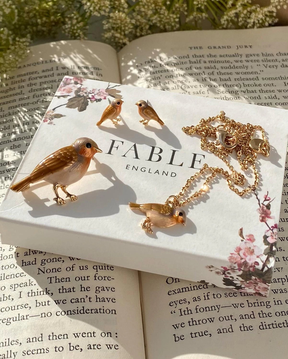 Enamel Robin Necklace