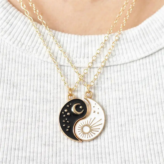 Pair of Yin Yang Pendant Necklaces