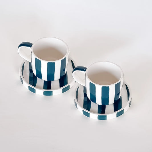Espresso Stripes Set Green