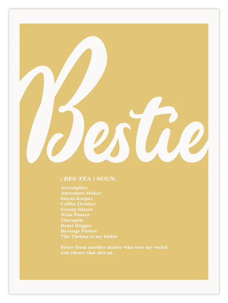 Bestie 8x6 Print