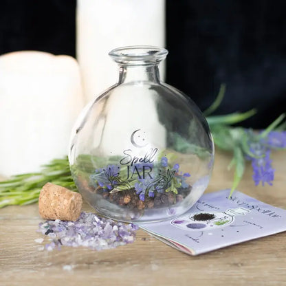 10cm Glass Spell Jar With Spell Recipe Booklet