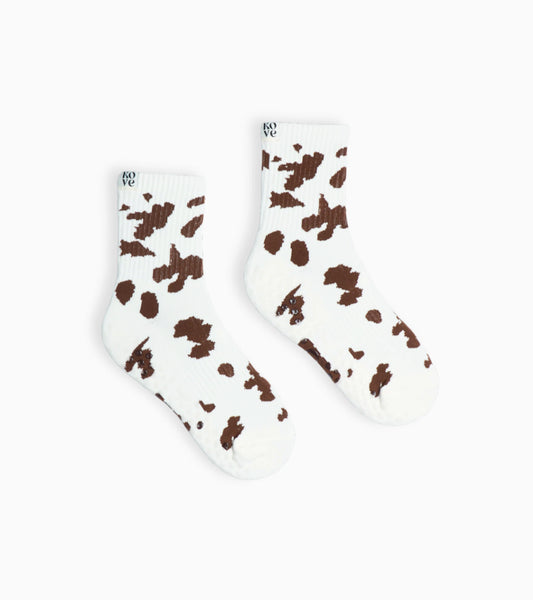 Cow Print - Grip Socks
