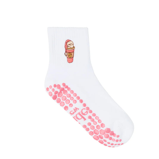 Glide Hot Chocolate Grip Socks