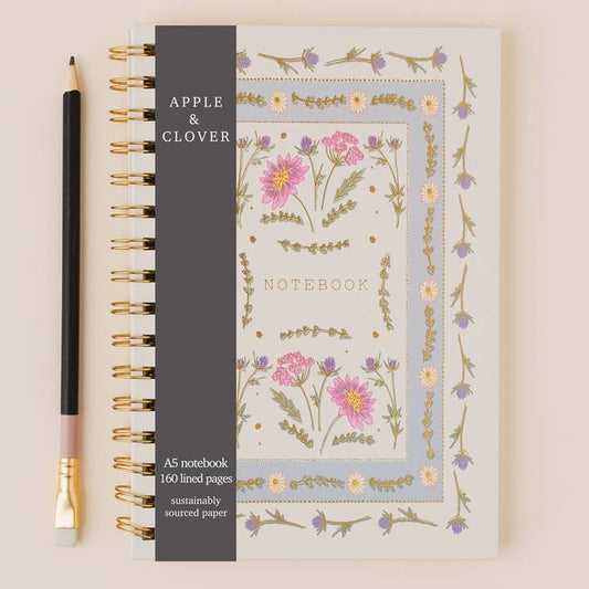 Blue flower notebook