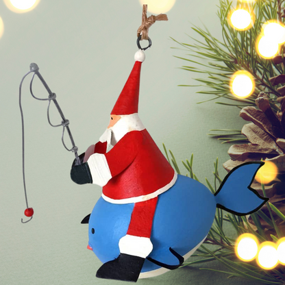 Fishing Santa Decoration