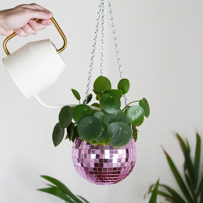 Disco Ball Planter Pink