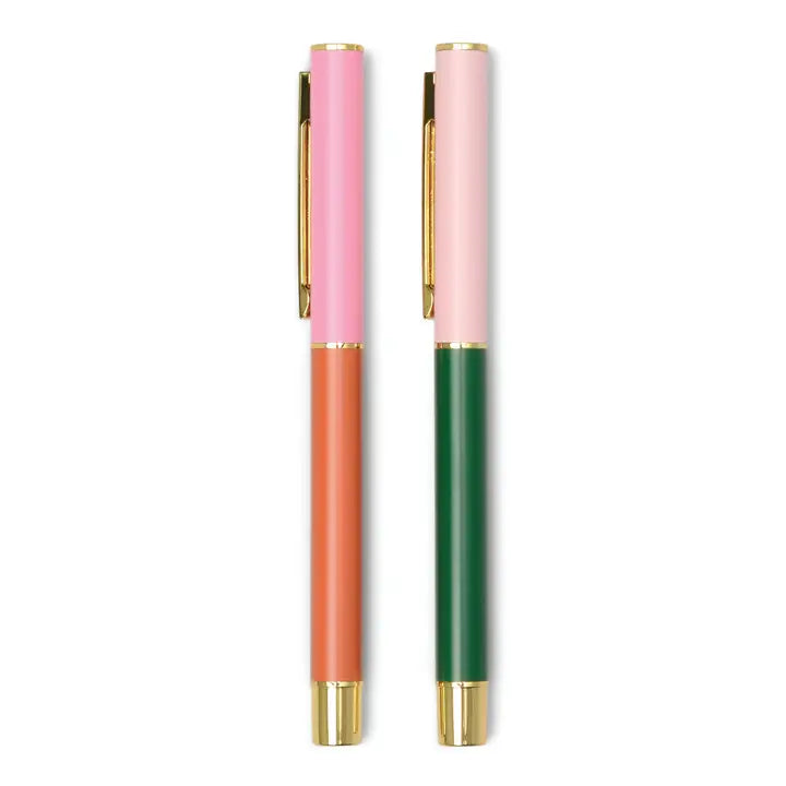 Colour Block Pens - Set of 2