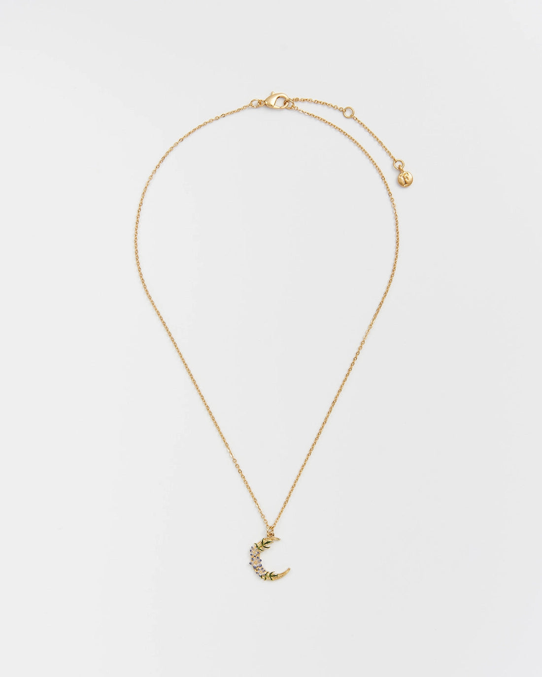 Gold Nightshade Moon Pendant Necklace