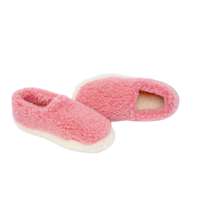 Pink Wool Slippers