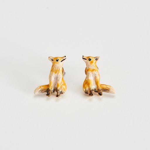 Enamel Fox Earrings