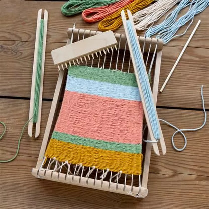 Wooden Weaving Loom Set